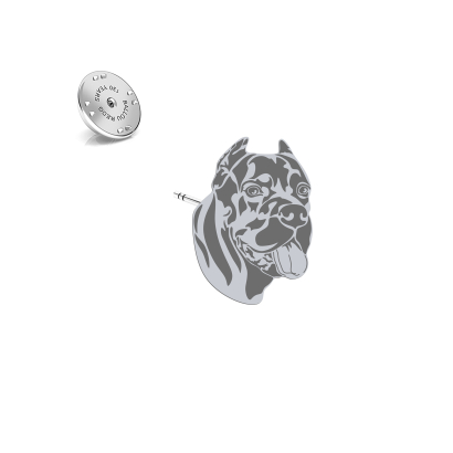 Silver Bandog jewellery pin - MEJK Jewellery