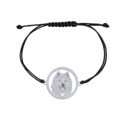 Bransoletka Samoyed srebro platynowane pozłacane sznurek GRAWER GRATIS - MEJK Jewellery