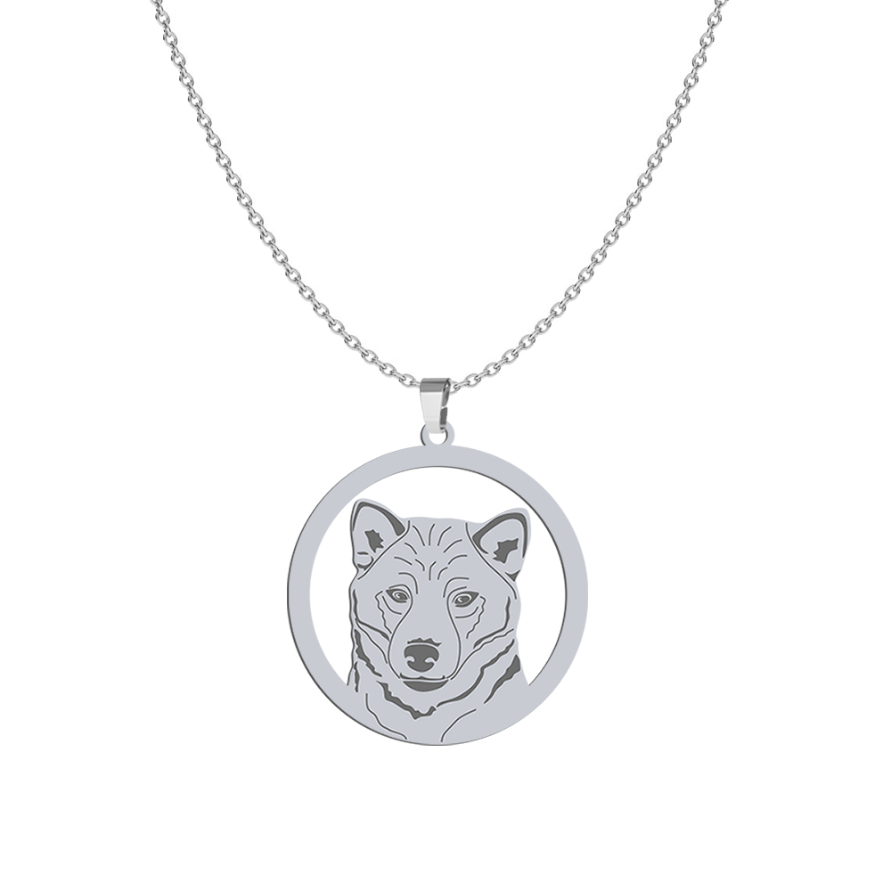 Silver Shiba-inu engraved necklace - MEJK Jewellery