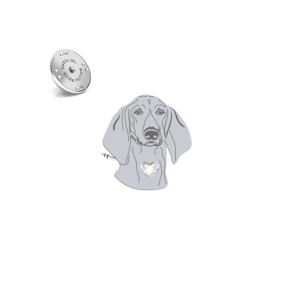 Wpinka z psem Poitevin srebro - MEJK Jewellery