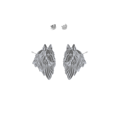 Silver Belgian Shepherd earrings - MEJK Jewellery