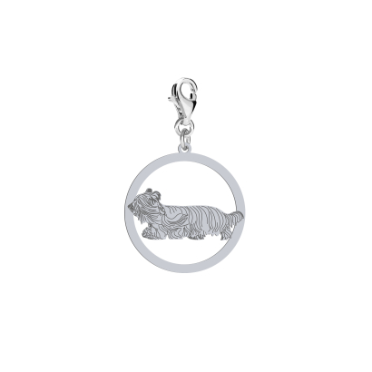 Charms z psem Skye Terrier srebro GRAWER GRATIS - MEJK Jewellery