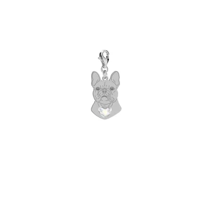 Silver French Bulldog charms, FREE ENGRAVING - MEJK Jewellery