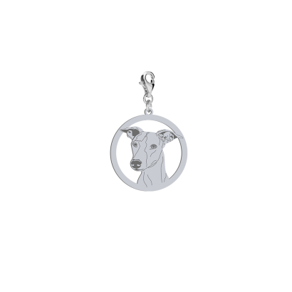 Silver Whippet charms, FREE ENGRAVING - MEJK Jewellery