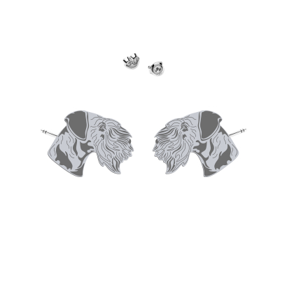 Silver Cesky Terrier earrings - MEJK Jewellery