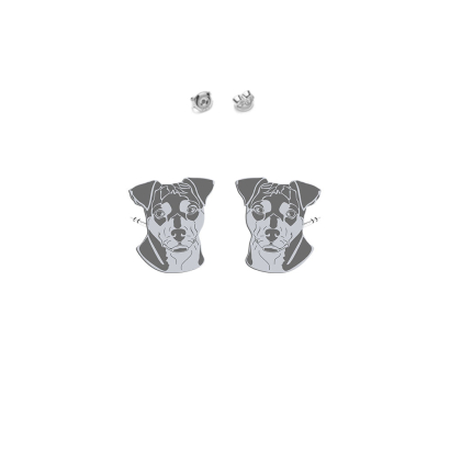 Kolczyki z psem Brazilian Terrier srebro - MEJK Jewellery