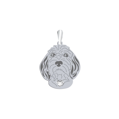 Silver Petit Basset Griffon Vendéen pendant FREE ENGRAVING - MEJK Jewellery