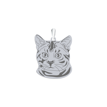 Silver Bengal Cat pendant, FREE ENGRAVING - MEJK Jewellery