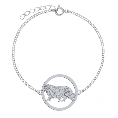 Silver Rough Collie engraved bracelet - MEJK Jewellery