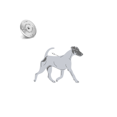Silver Smooth Fox Terrier pin - MEJK Jewellery