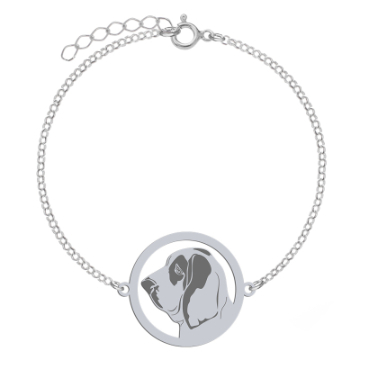 Silver Basset engrved bracelet - MEJK Jewellery