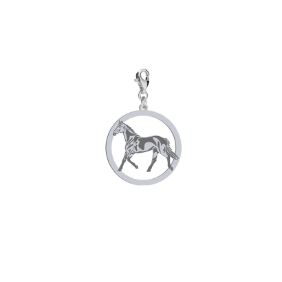 Silver Trakehner Horse charms, FREE ENGRAVING - MEJK Jewellery