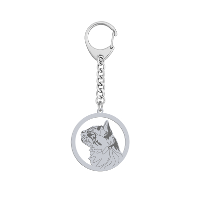 Silver Aphrodite Cat keyring, FREE ENGRAVING - MEJK Jewellery