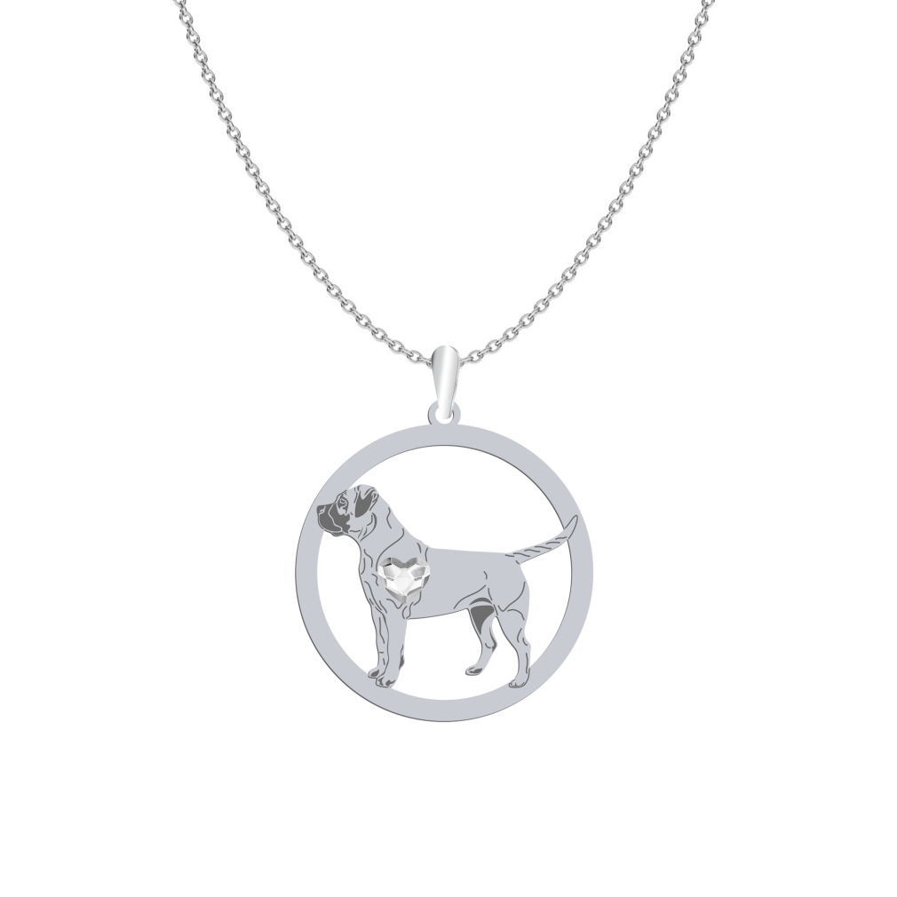 Naszyjnik z psem grawerem Mastif Afrykański srebro - MEJK Jewellery