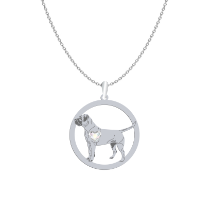 Silver Boerboel engraved necklace - MEJK Jewellery