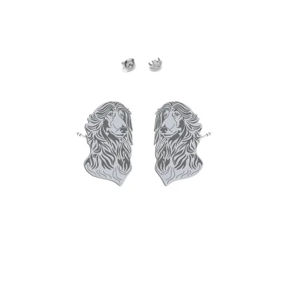 Silver Afghan Hound earrings - MEJK Jewellery
