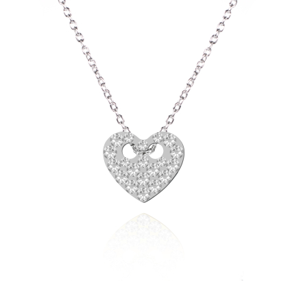 Necklace HEART  silver rhodium-plated or gold-plated