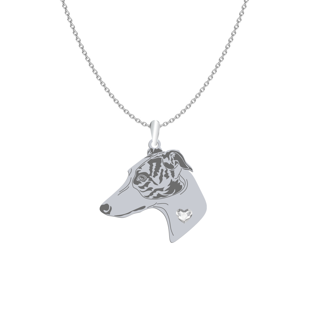 Naszyjnik z psem Greyhound srebro GRAWER GRATIS - MEJK Jewellery
