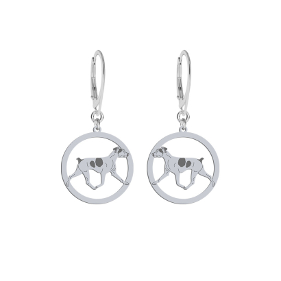 Silver Brazilian Terrier earrings, FREE ENGRAVING - MEJK Jewellery
