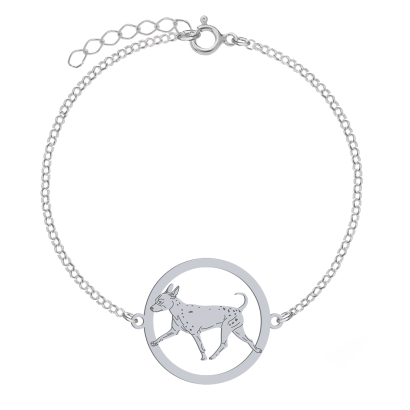  Silver American Hairless Terrier engraved bracelet - MEJK Jewellery