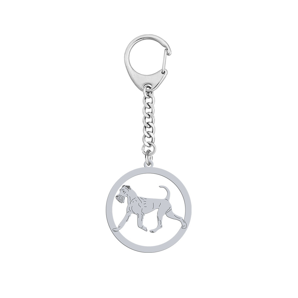 Silver Irish Terrier keyring, FREE ENGRAVING - MEJK Jewellery
