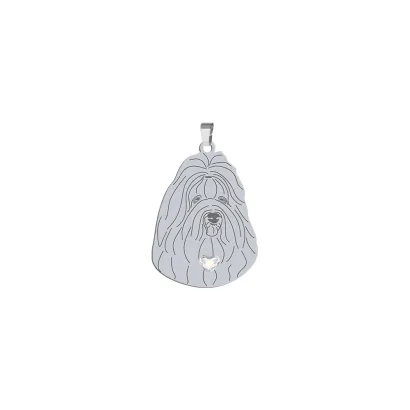 Silver Coton de Tulear pendant, FREE ENGRAVING - MEJK Jewellery