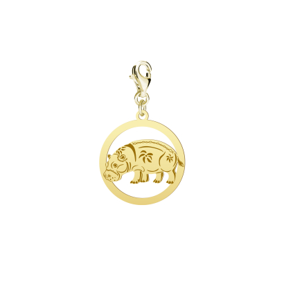 Charms Pozłacany Hipopotam - MEJK Jewellery