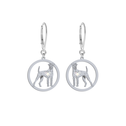 Silver Irish Terrier earrings, FREE ENGRAVING - MEJK Jewellery
