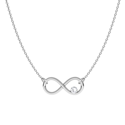 Necklace INFINITY with  crystal, NRCB 42