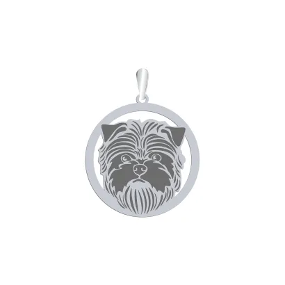 Silver Affenpinscher pendant, FREE ENGRAVING - MEJK Jewellery