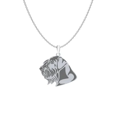 Silver Giant Schnauzer engraved necklace - MEJK Jewellery
