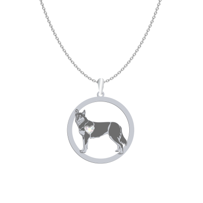 Naszyjnik z psem Lapoński Pies Pasterski srebro GRAWER GRATIS - MEJK Jewellery