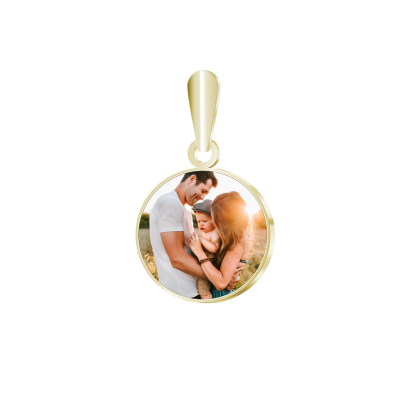 Photo Personalized pendent gold-plated and silver ENGRAVING FREE