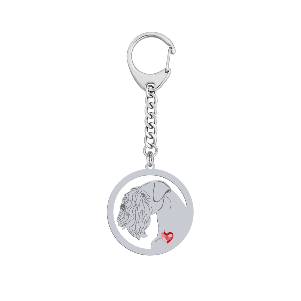 Silver Sealyham Terrier engraved keyring - MEJK Jewellery