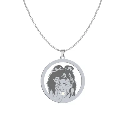 Silver Sheltie necklace, FREE ENGRAVING - MEJK Jewellery