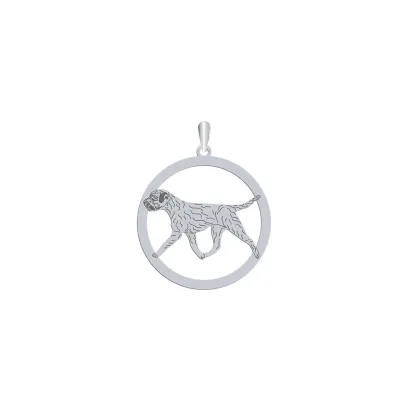 Silver Border Terrier engraved pendant - MEJK Jewellery