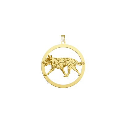 Zawieszka Pozłacana z Australian Cattle Dog GRAWER GRATIS - MEJK Jewellery