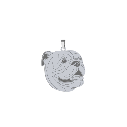 Zawieszka z psem Bulldog Angielski srebro GRAWER GRATIS - MEJK Jewellery