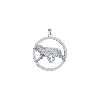 Silver Leonberger engraved pendant - MEJK Jewellery