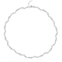 Naszyjnik na Ślub srebro 925 z kryształkami
