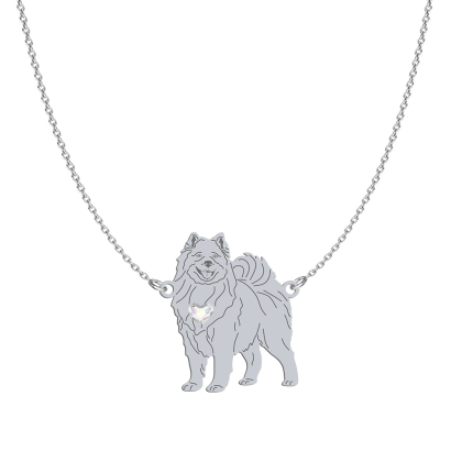 Naszyjnik z psem Samoyed srebro GRAWER GRATIS - MEJK Jewellery