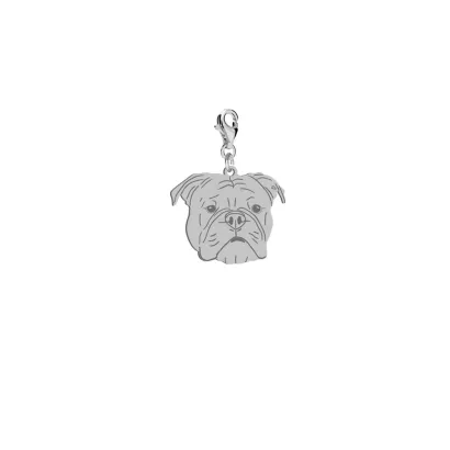 Charms z psem Bulldog Kontynentalny srebro GRAWER GRATIS- MEJK Jewellery