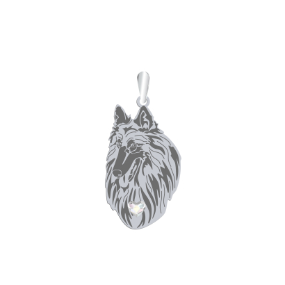Silver Belgian Tervueren pendant, FREE ENGRAVING - MEJK Jewellery