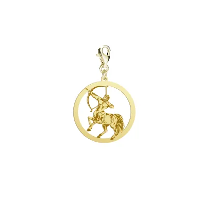 Pozłacany Charms z Centaurem GRAWER GRATIS - MEJK Jewellery