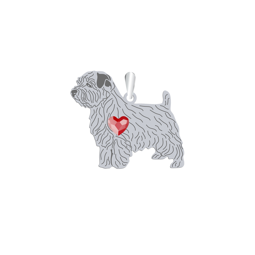 Zawieszka z psem Norfolk Terrier srebro GRAWER GRATIS - MEJK Jewellery