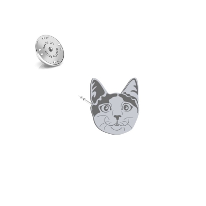 Wpinka ze srebra Kot Japoński Bobtail - MEJK Jewellery