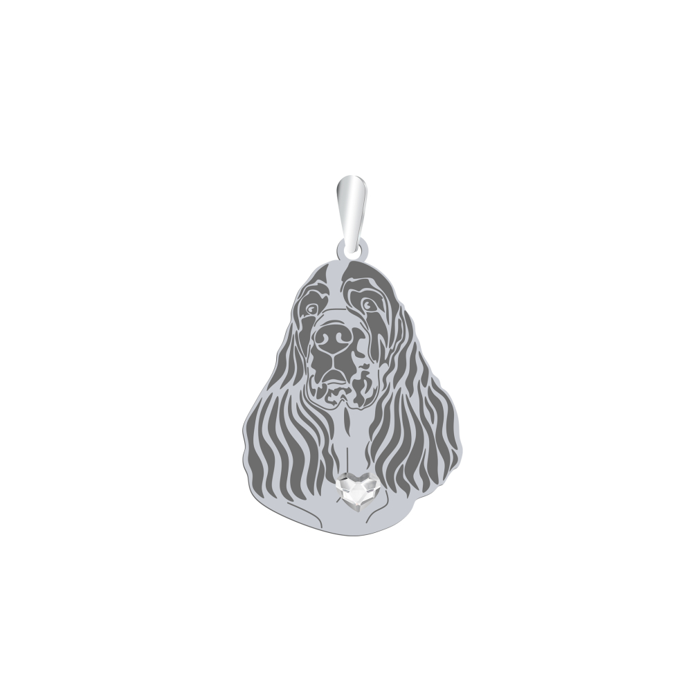 Silver English Springer Spaniel pendant, FREE ENGRAVING - MEJK Jewellery