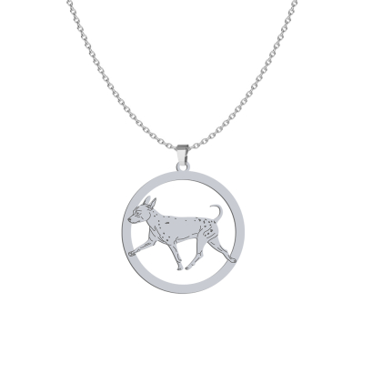 Silver American Hairless Terrier engraved necklace - MEJK Jewellery
