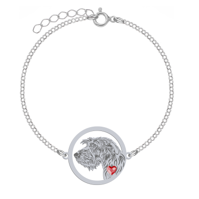 Silver  Irish Wolfhound  engraved bracelet - MEJK Jewellery