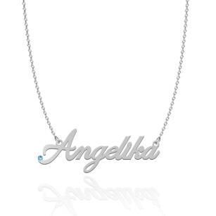 Necklace ANGELIKA  in rhodium-plated or gold-plated silver